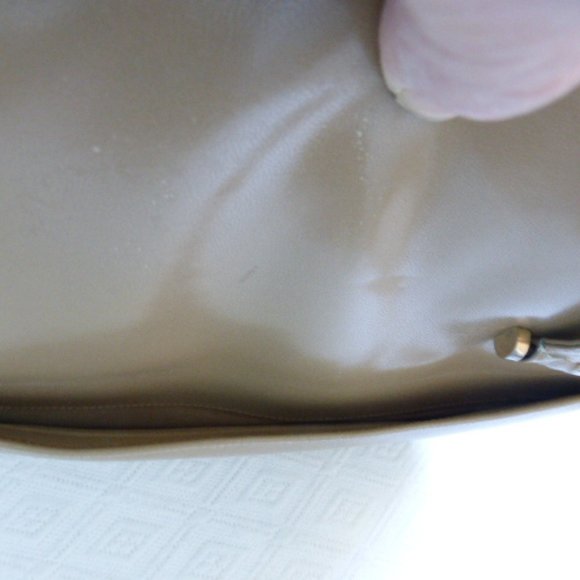 NINA RICCI PARIS taupe tan LEATHER bag Vintage - Picture 5 of 10